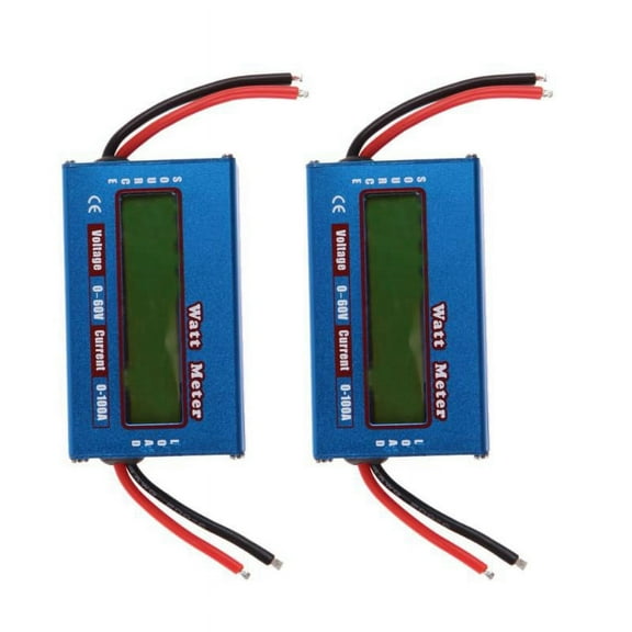 2X Digital Wattmeter Watt Meter Power Meter DC 60V 100A Balance Voltage Battery Checker