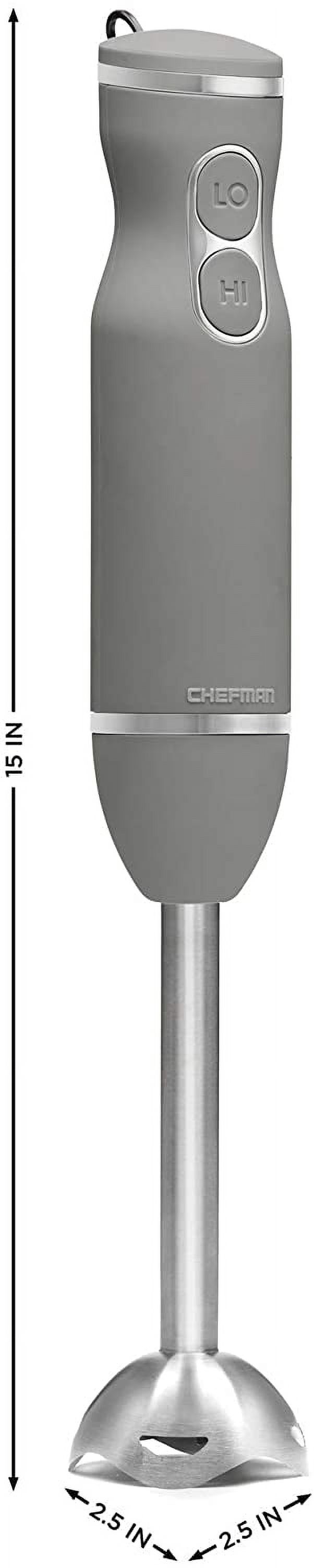 Powerful Immersion Hand Blender with Stainless Steel Blades, 2-Speed Control for Smoothies, Soups & Sauces,