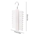 thumbnail image 2 of Perchero de madera para corbatas colgador de almacenamiento para cinturón que ahorra espacio para almacenamiento en el hogar (B) blanco, 2 of 2