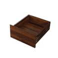 thumbnail image 2 of Noble House 35.9" Modern Computer Desk with Drawers, Extendable Corner Study Table, 2-Tier Shelf Storage, Walnut, 2 of 11