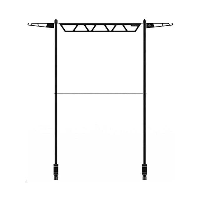 TFixol Portable Outdoor Detachable Shelf - Compact Lightweight Aluminum Alloy Camping Organizer with Hooks, Double-Layer Design, Black (Model B)