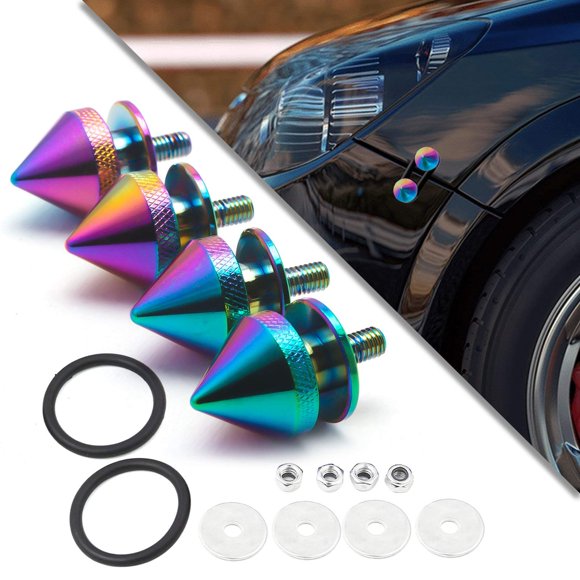 Xotic Tech Pointe JDM Style Pare-Chocs de Voiture Tronc Couvercles de Trappe d'Aile Attaches à Dégagement Rapide (Néo)