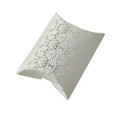 thumbnail image 1 of 50 Pieces Pillow Candy Box Paper Holiday Party Celebration Chocolates Favors Biscuit Snacks Storage Case Package for Kids Silver Pattern, 1 of 9