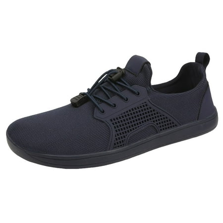 Fauean Sneakers for Women Mesh Breathable Wide Toe Sports Shoes Versatile Women s Shoes Navy Size 38