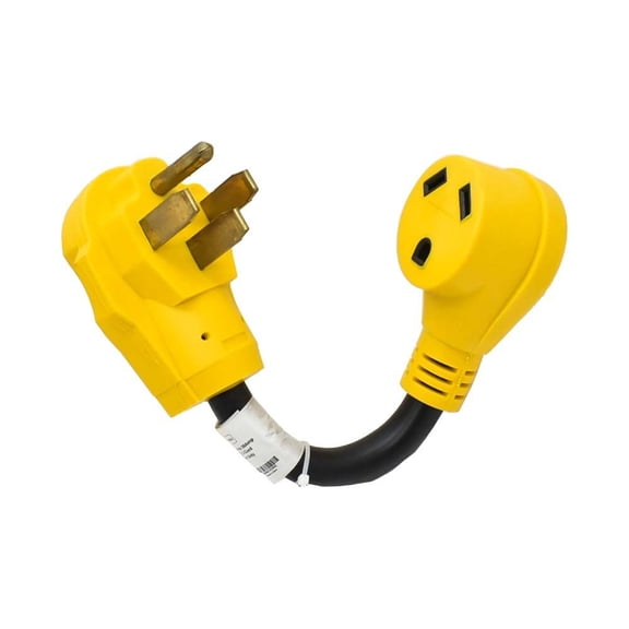 Superior Electric RVA1504 50 Amp Male to 30 Amp Female Dogbone Adapter RV Electrical Converter Cord Cable