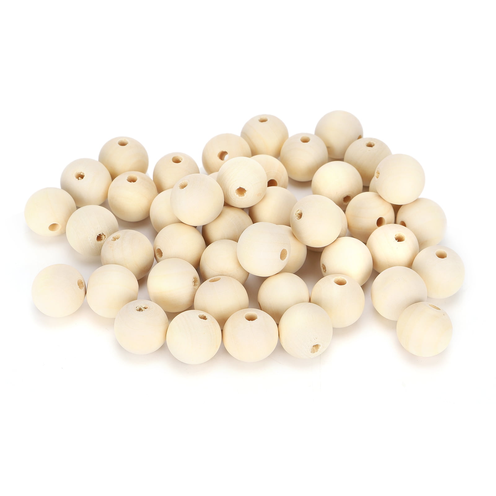 Zerodis 100x 25MM Wooden Beads Round Decor Wood Beads For Jewelry Making DIY Crafting