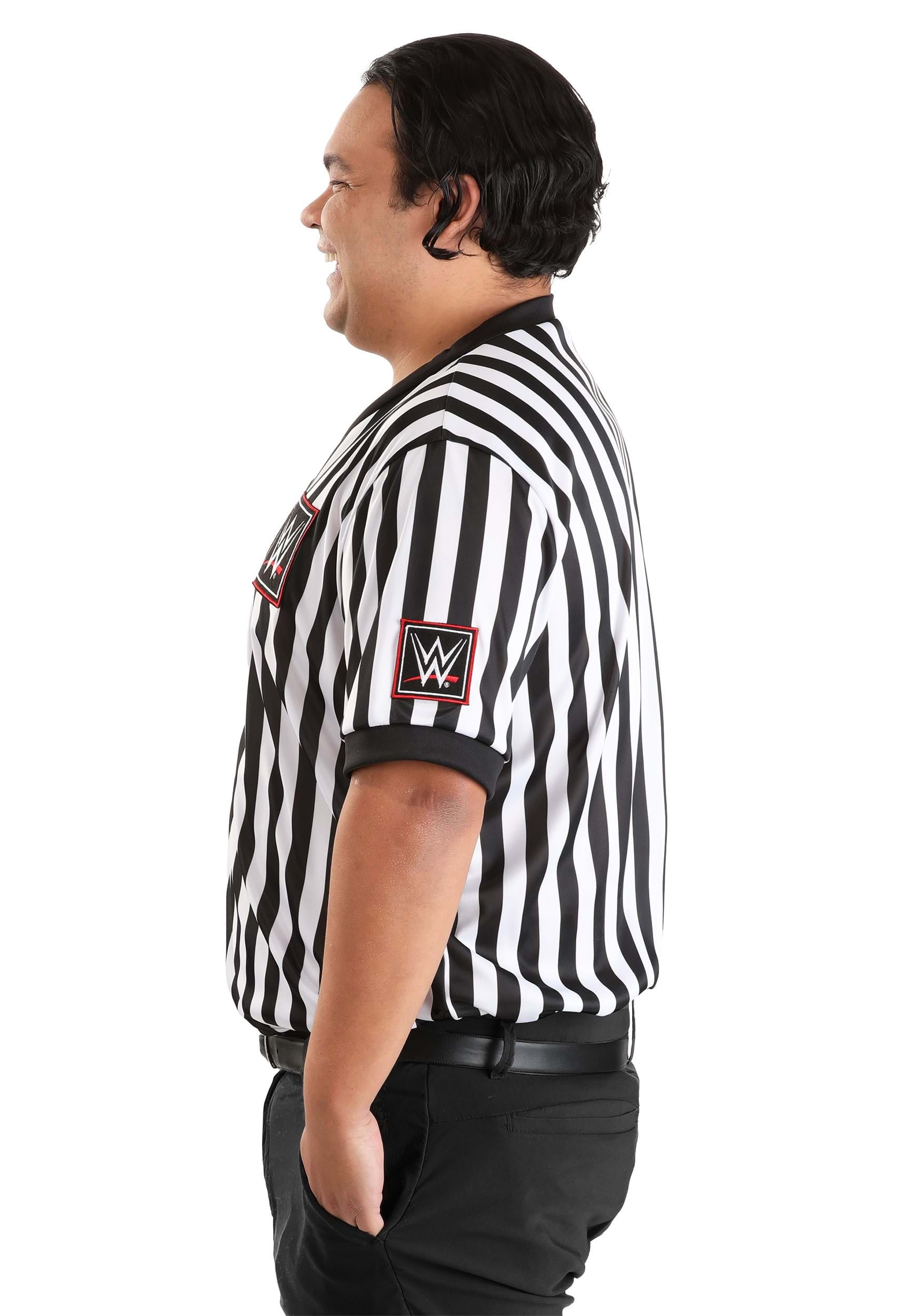 Plus Size WWE Referee Shirt Costume for Men