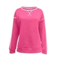 thumbnail image 7 of Ashirexll Crewneck Sweatshirts Women, Fall Sweatshirts for Women, Ladies' Oversized Sweatshirts Long Sleeve Round Neck Side Zipper Pullover Fall Trendy Clothes, 7 of 7