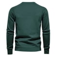 thumbnail image 2 of Mens Sweatshirts Knitted Long Sleeve Tops Classic Plain Crew Neck Fleece Cotton Shirts Solid Gym Casual Regular Fit Workwear Sweater Pullover Fall Winter Sports Sweat Shirt, 2 of 5