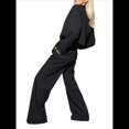 thumbnail image 2 of Conjuntos de 2 Piezas para Mujer: Blazer Elegante, Chaqueta, Pantalón Recto de Cintura Alta, Conjunto Informal de Negocios. Negro L, 2 of 9