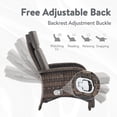 thumbnail image 2 of PARKWELL Outdoor Patio Recliner Chair,Adjustable Rattan Reclining Lounge Chair with Cushion, Gray, 2 of 7