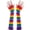 Colorful, variant on Pair of Colorful Rainbow Stripes Arm Warmer Fingerless Knit Fingerless Gloves