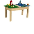 thumbnail image 2 of Time-2-Play Kids Activity Table, Plywood Rectangular Duplo Compatible Play Table for Toddlers Blue N Green, 2 of 5
