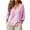 Pink, variant on Bosfbaoi Tops for Women Gingham Plaid V Neck Long Sleeve Womens Tops Loose Curved Hem Casual Blouses