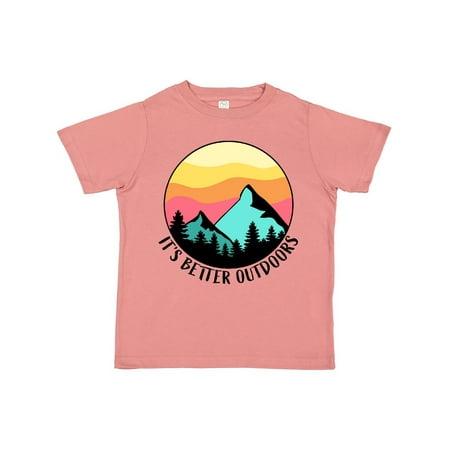 

Inktastic It s Better Outdoors Mountains at Sunset Gift Toddler Boy or Toddler Girl T-Shirt