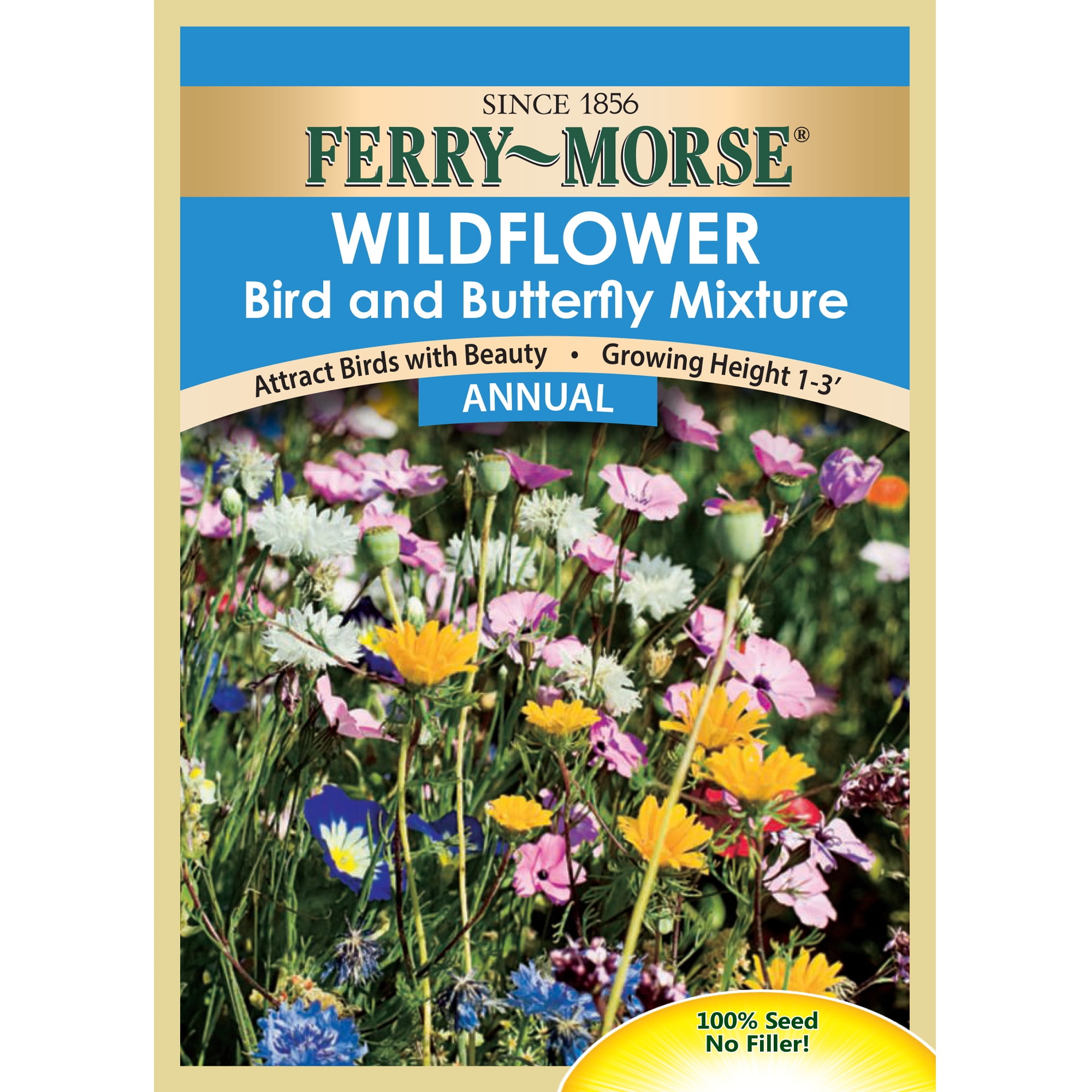 FerryMorse Wildflower Bird & Butterfly Mixture Flower Seeds (1 Pack
