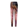 thumbnail image 5 of Gkeoshab Yoga Pants Women's Cosmic Print Yoga Leggings Universe Themed Base Layer Pants Milk Silk Grinding for Spring Summer Black L, 5 of 5
