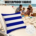 thumbnail image 5 of Striped Throw Pillow Covers,Waterproof Easily Maintain for Indoor Living Rooms Bedrooms Outdoor Courtyards Balconies Blue, 5 of 6