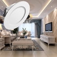 thumbnail image 5 of Foco empotrable LED Dinheiro, extraplano, lámpara de techo empotrada redonda y plana, para salón, cocina, paquete de 10, 5 of 5