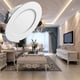 thumbnail image 5 of Downlight LED ultrafino, paquete de 10, luminaria de techo redonda para salas de estar y cocinas, iluminación empotrada ideal, 5 of 5