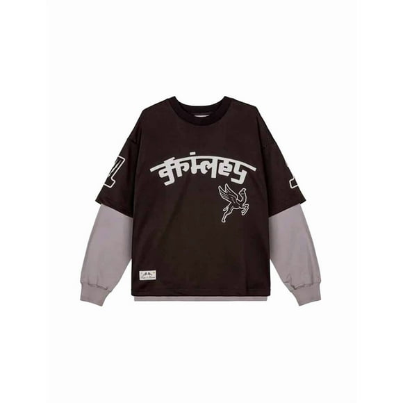 Camiseta Caballero Grimey Race War Mesh Long Sleeve Tee Negro GMLS773