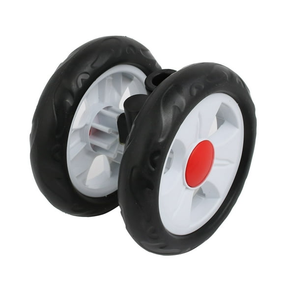Unique Bargains Rouleau Pivotant à Double Roue en Plastique de 140mm de Diamètre pour Tube de 16mm