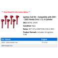 thumbnail image 2 of Ignition Coil Kit - Compatible with 2001 - 2005 Honda Civic 1.7L 4-Cylinder 2002 2003 2004, 2 of 2