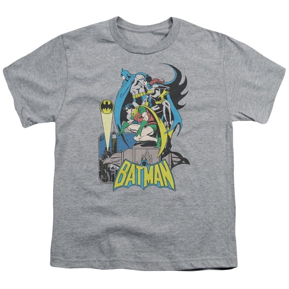 DC Comics - Heroic Trio Youth T-Shirt - Youth T-Shirt (Ages 8-12) / S / Gray