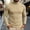 Khaki, variant on Men's Stretch Muscle Tshirts Turtleneck Long Sleeve Knit Tees Casual Slim Fit Basic Shirt Tops Business Casual Workwear