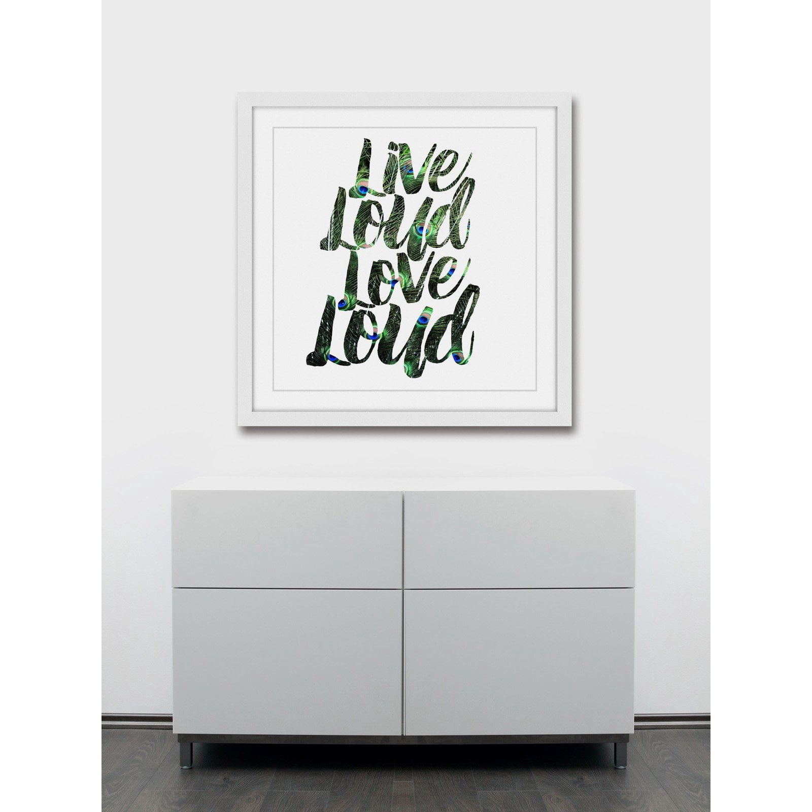 Marmont Hill "Live Loud, Love Loud" by Robin Delean Framed Painting Print