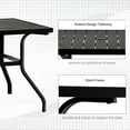 thumbnail image 5 of Outsunny 5-Piece Outdoor Patio Square Table Dining Set with 4 Stackable Chairs, Durable Steel Design, & Middle Umbrella Hole of 1.65'' or 1.5'', 5 of 9