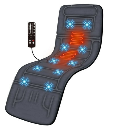 Comfier Full Body Back Massager with Heating  10 Soothing Vibration Back Massage Pad for Pain Relief  Massage Mat Gifts