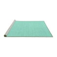 thumbnail image 2 of Ahgly Company Machine Washable Indoor Rectangle Solid Turquoise Blue Modern Area Rugs, 6' x 9', 2 of 4