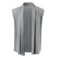 thumbnail image 4 of LIUJUNSHOP Wool Men's Cardigan Men's Solid Color Sleeveless Knit Cardigan Shawl Fashionable Layering Piece, 4 of 4