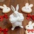 thumbnail image 5 of Powerful Muscular Rabbit Easter Home Tabletop Entrance Piece for Desktop Ornament Decorative Material Non- Water Absorbent Plaque, 5 of 5