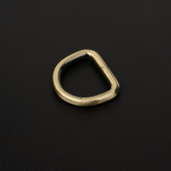 Country Brook Design® 5/8 Inch Brushed Brass Welded D-Rings, 50 Pack