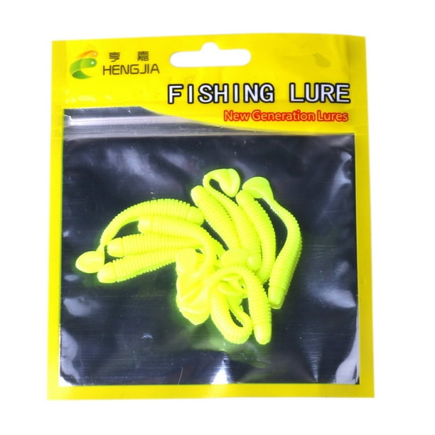 Ausyst Sports & Outdoors 10Pcs Lures Soft Bait 5cm Silicone Bait Worms