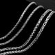 thumbnail image 3 of Collar de cadena trenzada de trigo de acero inoxidable para hombre, 4 mm, 20", 3 of 9