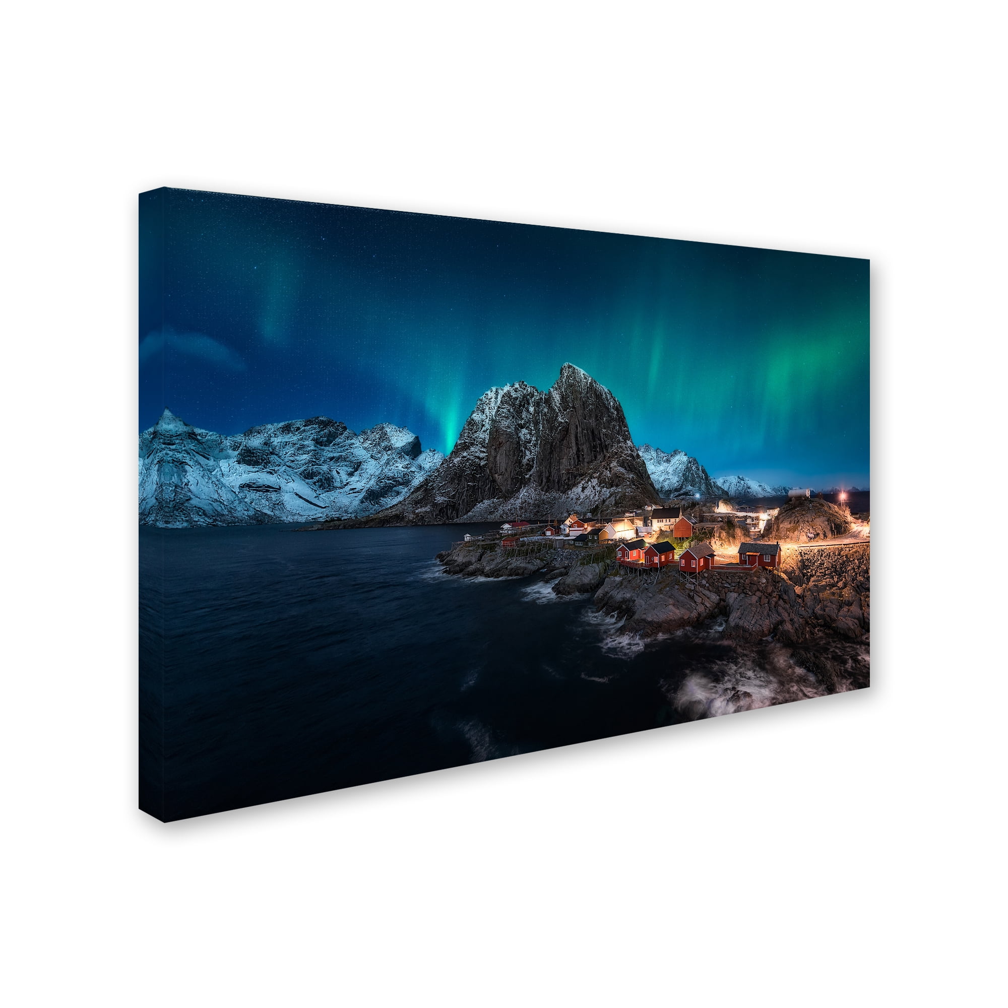 Javier De La 'Dancing Over Hamnoy' Canvas Art