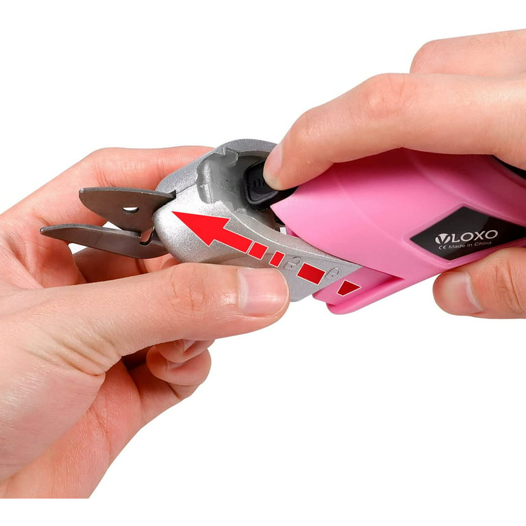 VLOXO Cordless Electric Scissors, Cardboard Cutter Electric Fabric Scissors  Box Cutter with Blades Rechargeable Powerful Fabric Cutter for Crafts