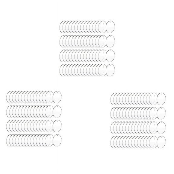 150 Pcs 3 Inch Acrylic Blanks with Hole Transparent Circle Ornament Clear Round Acrylic Christmas Ornament Blanks