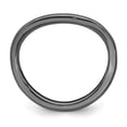thumbnail image 2 of Sterling Silver Stackable Expressions Polished Black-plated Wave Ring - Size 10, 2 of 3