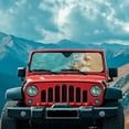 thumbnail image 3 of Uorisanigo Starfish Shell Windshield Sun Shade for 2018-2025 Jeep Wrangler JL JLU & 2020-2025 Jeep Gladiator Windshield Shade Heat Shield Cover Bolck UV Rays & Protect Car Accessories, 3 of 7