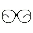thumbnail image 4 of Womens Oversize Exposed Lens Butterfly Granny Plastic Eyeglasses Black, 4 of 4
