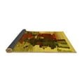 thumbnail image 2 of Ahgly Company Indoor Round Abstract Yellow Contemporary Area Rugs, 4' Round, 2 of 4