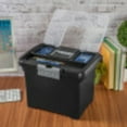 Sterilite Portable File Box, Plastic, Black