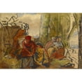 thumbnail image 3 of Anonymous 24x18 Black Modern Framed Museum Art Print Titled - Figures in a Landscape (19th Century), 3 of 5