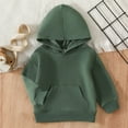 thumbnail image 2 of Coerni Baby Long Sleeve Hoodies Toddler Kid Boy Girl Solid Casual Pocket Hoodie Sweatshirt Pullover Top Fall Winter Clothes, 2 of 6
