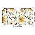 thumbnail image 2 of GZHJMY Car Front Windshield Sunshade UV Heat Protection, Foldable Auto Windshield Sun Visor for Sedan SUV Truck Yellow Flowers on Lattice, Car Sunscreen51x27.5inch Keep Vehicle Cool, 2 of 5