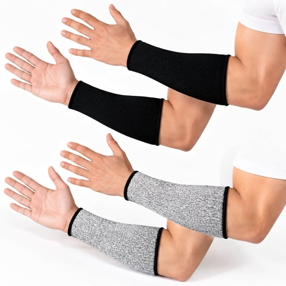 Arm Protectors for Thin Skin and Bruising Level 5 cut resistance Forearm Sleeves 8.27" Comfortable for Women Men Garden Repair Work(2 Pairs )